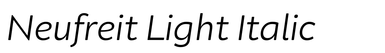 Neufreit Light Italic